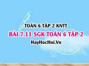 Bài 7.11 SGK Toán 6 tập 2 Kết nối tri thức